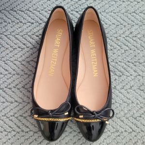 Stuart Weitzman Gabby Chain- Trimmed Flats